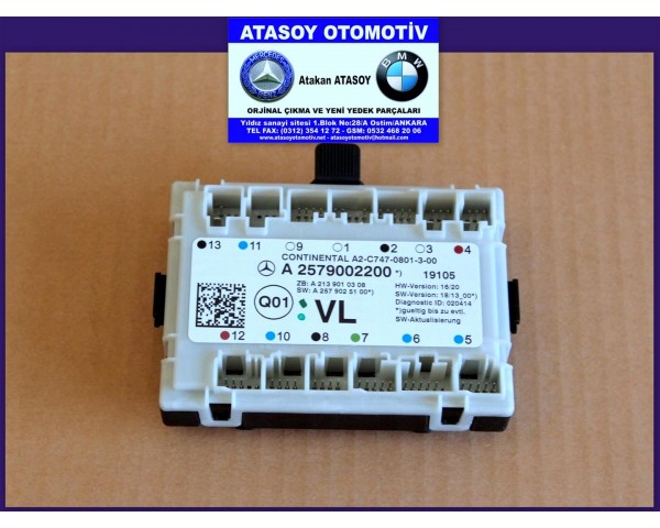 MERCEDES W257 CLS SOL ÖN KAPI BEYNİ VL 2579002200 2579002100 2579002000 2579001900 A2579002200 A2579002100 A2579002000 A2579001900 MERCEDES W257 CLS VL KAPI BEYNİ